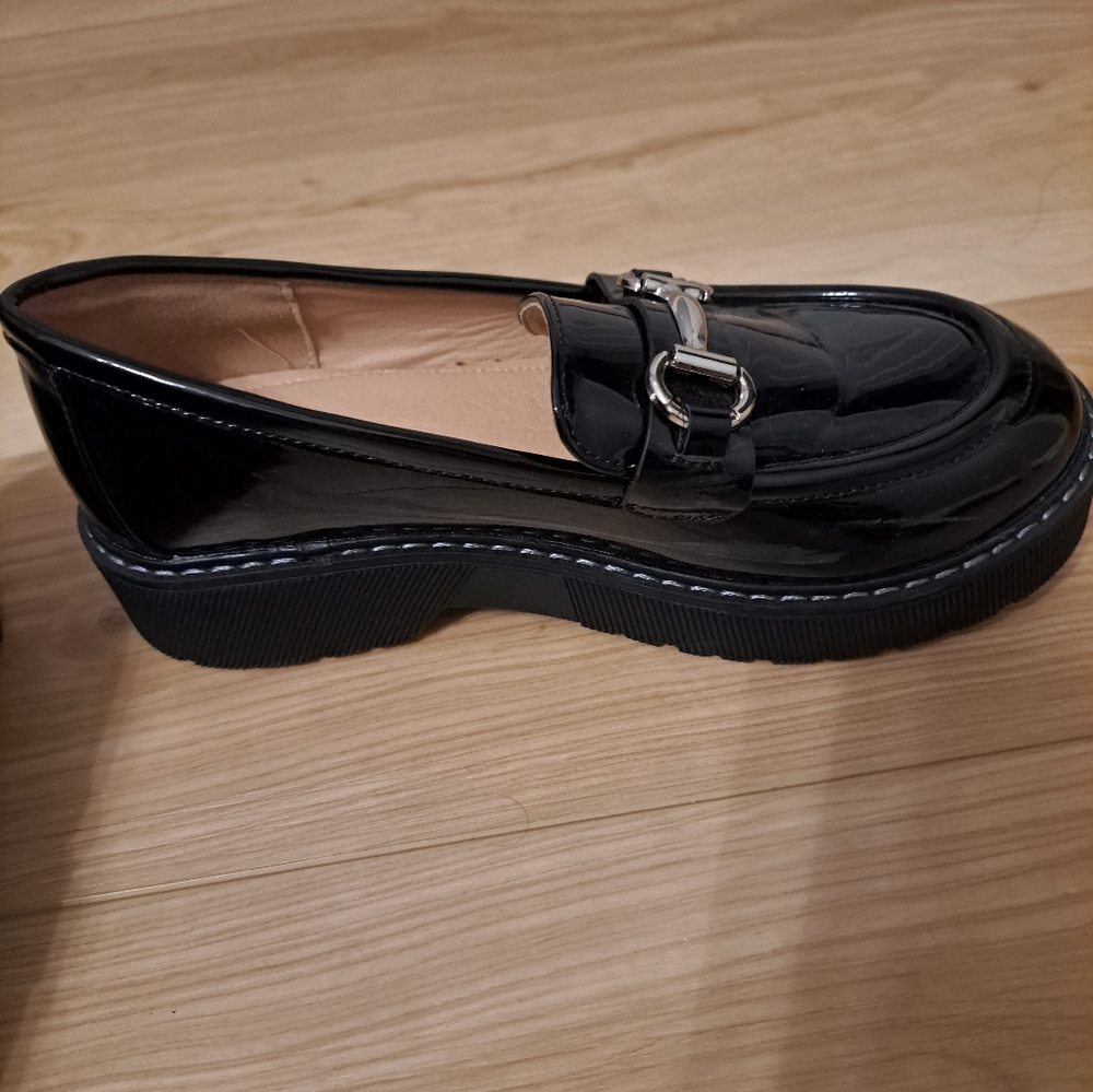 Black Patent Leather Loafers